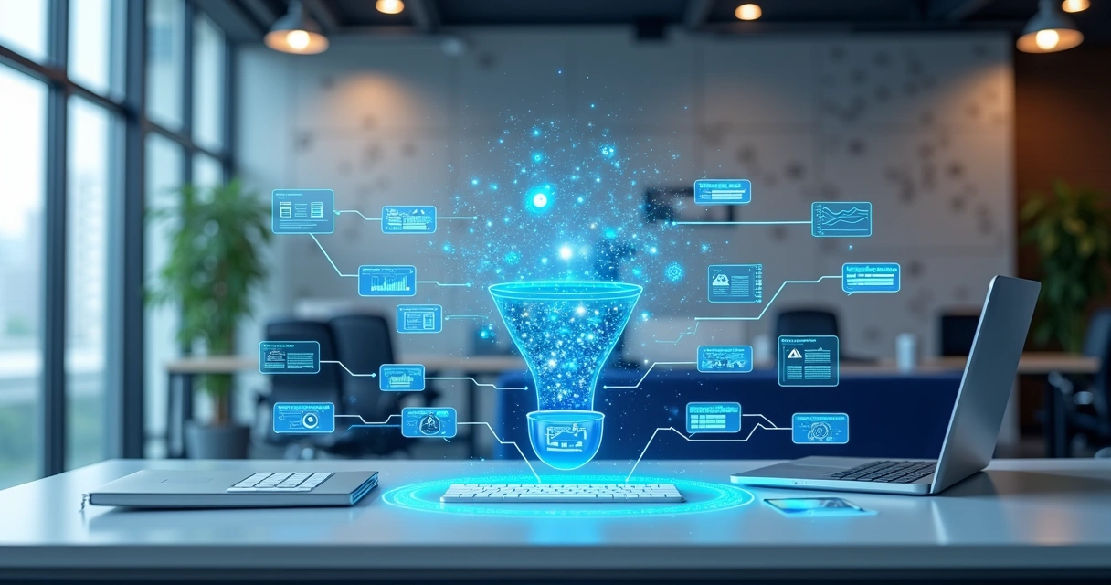 Representação visual automática do fluxo de vendas digital com IA 