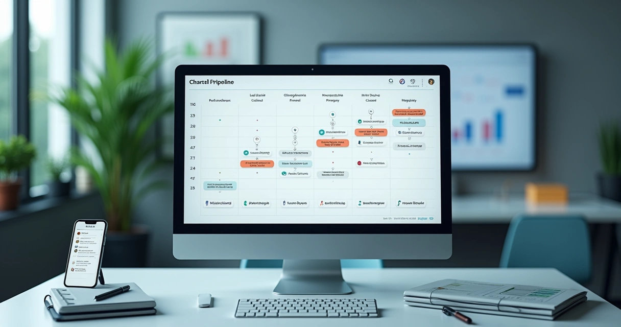 Painel de vendas com etapas e mensagens automáticas 