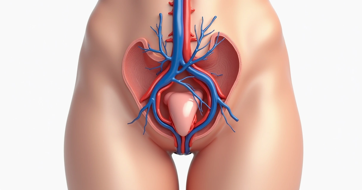 Fluxo venoso pélvico feminino com destaque para dilatação das veias 