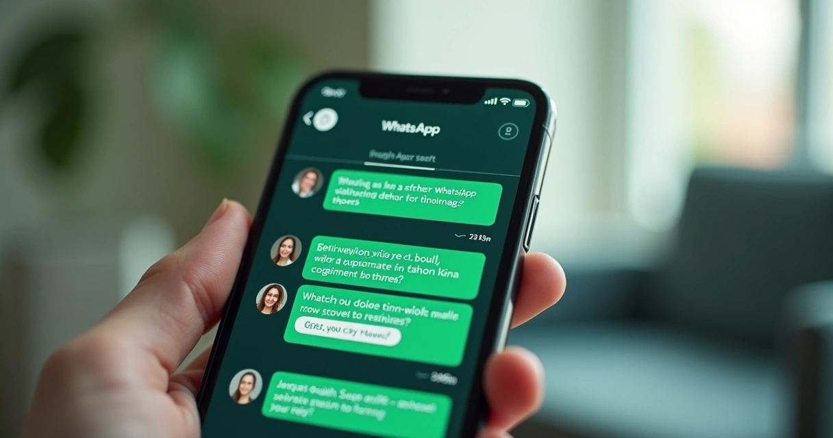 Tela de WhatsApp com fluxo automatizado curto 