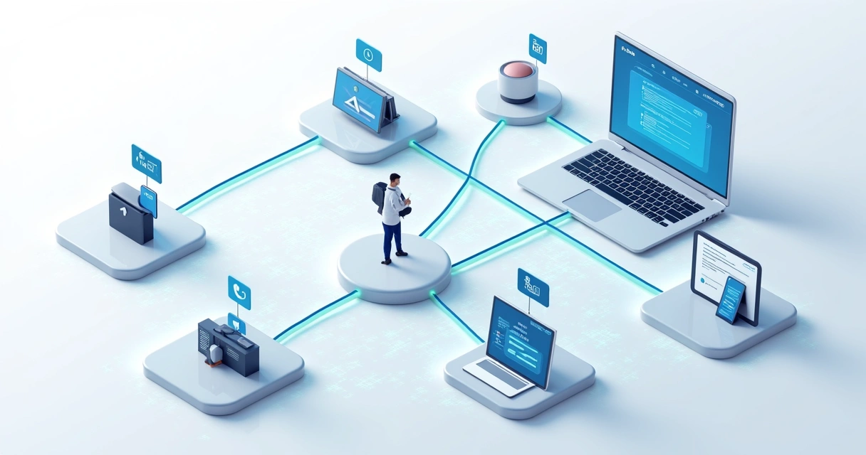 Fluxo integrado entre WhatsApp, e-mail, site e CRM