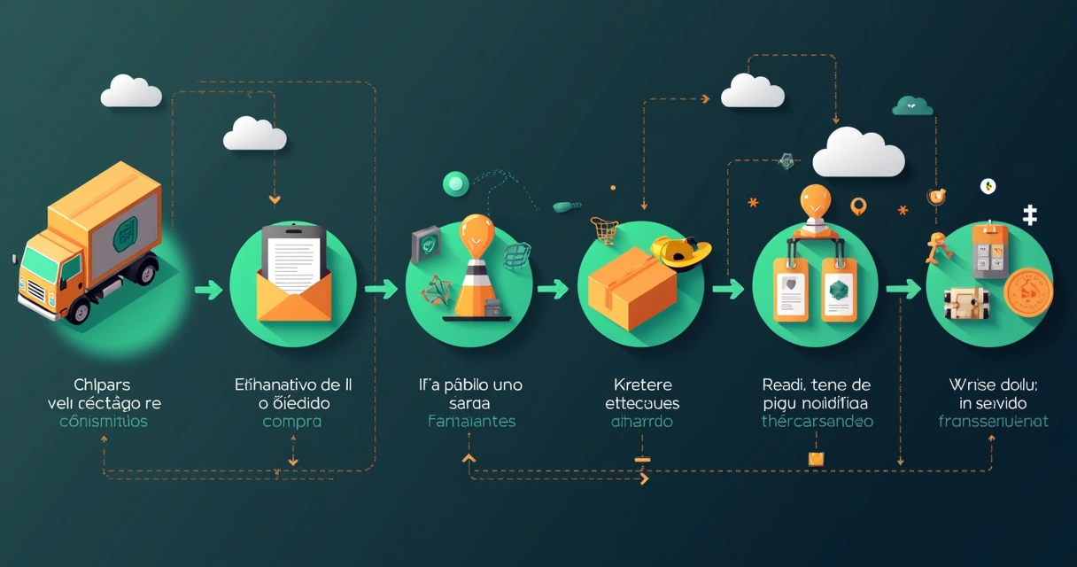 Fluxograma digital mostrando processo de dropshipping 