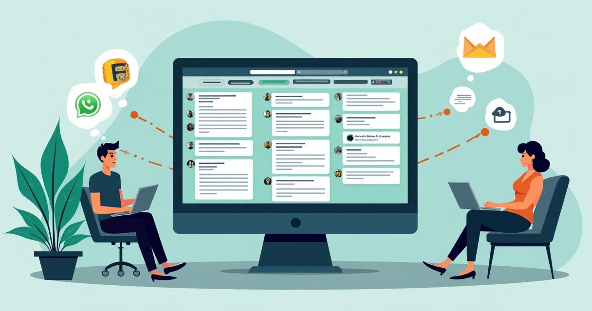 Tela mostrando fluxos automatizados de atendimento no WhatsApp 
