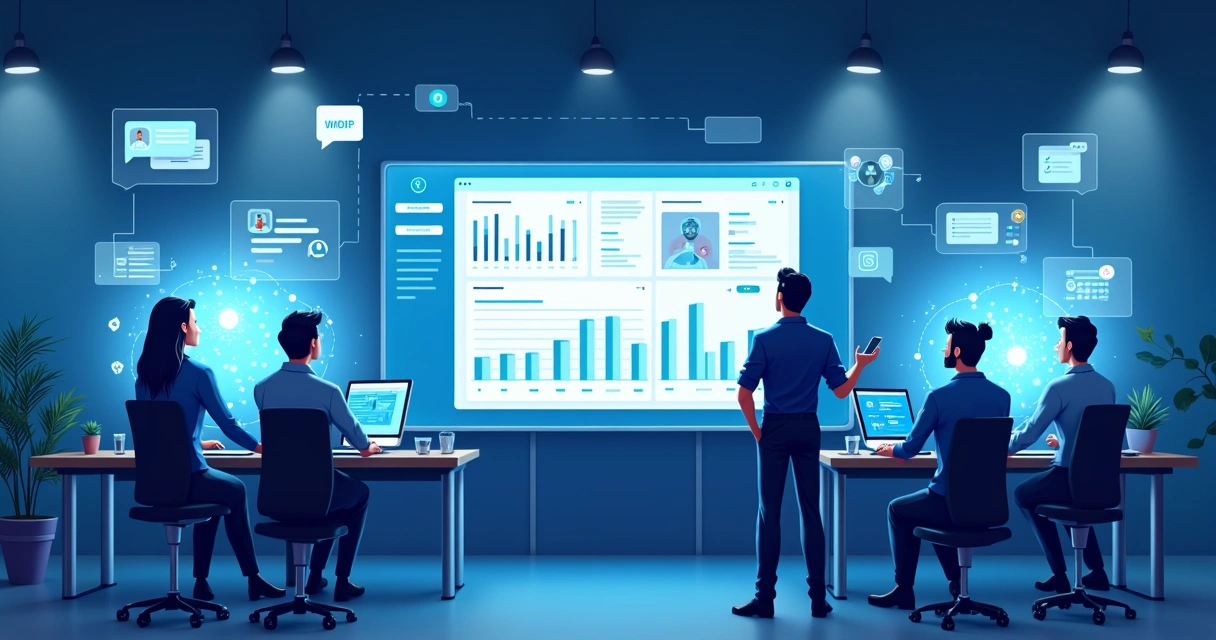 Fluxos de automação e chatbots integrados em vários canais 