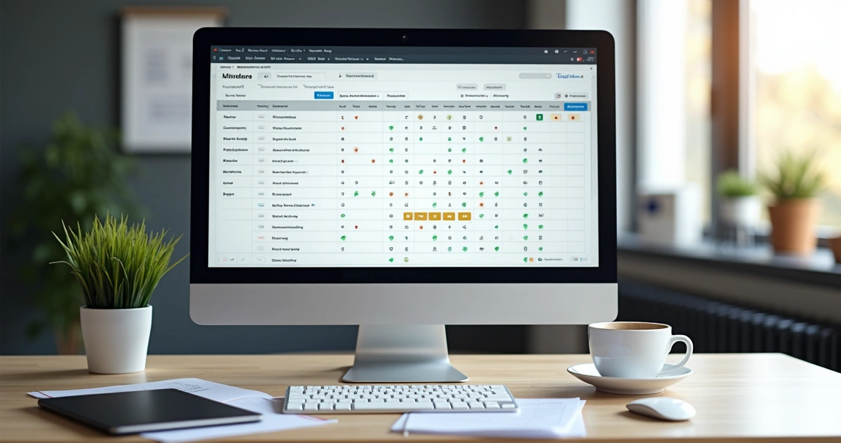 Tela de sistema de ponto eletrônico mostrando colaborador em férias 