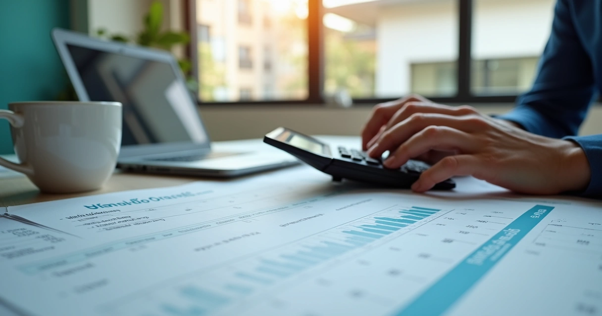 Folha de pagamento de clínica médica sendo analisada por contador