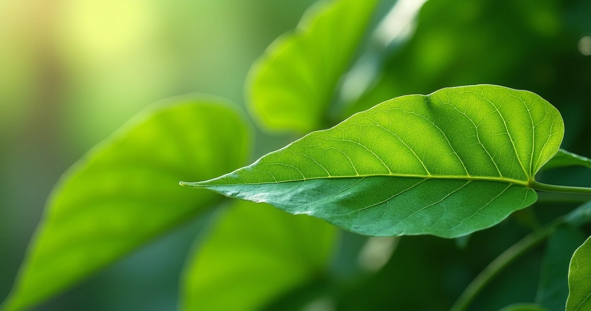 Folhas frescas de moringa em close detalhado 