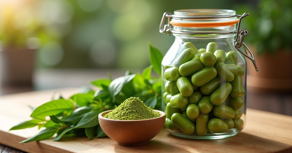 Produtos à base de moringa exibidos lado a lado