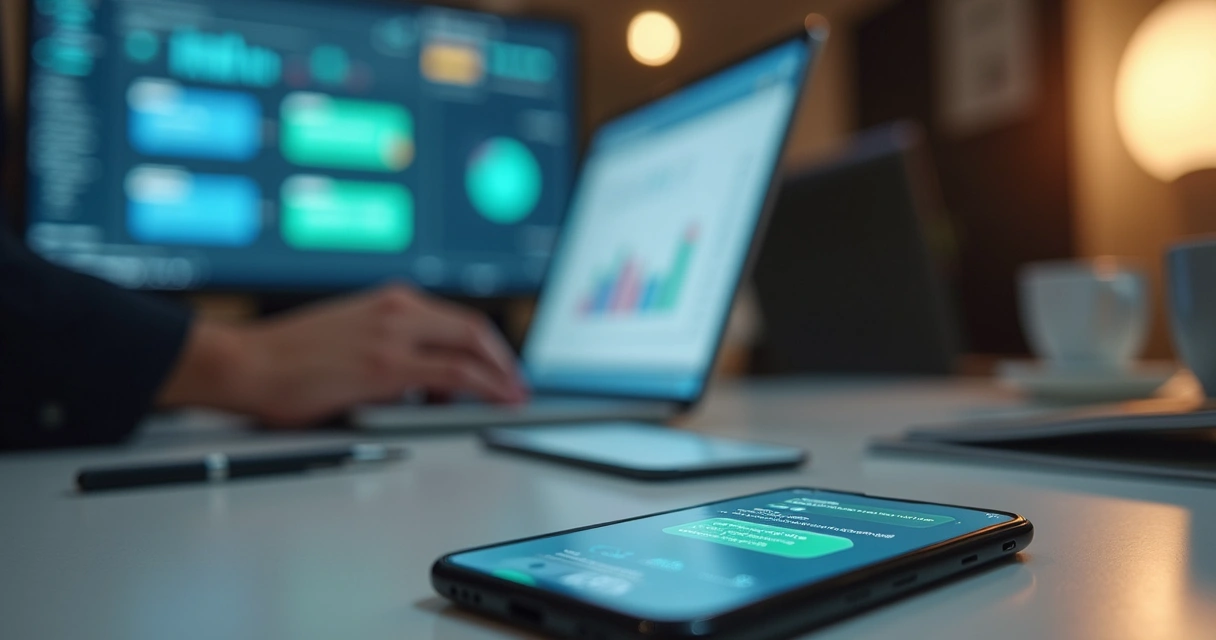 Celular com mensagens de follow-up automático para leads