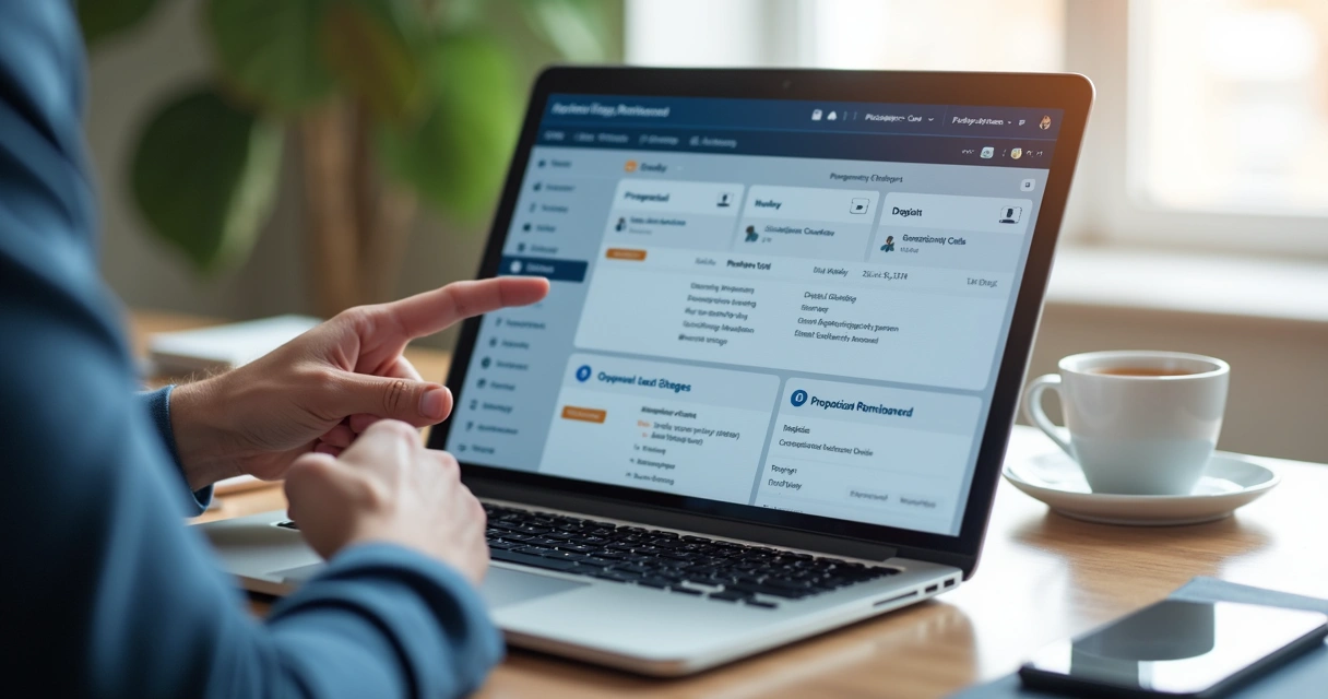 Tela de CRM com tarefas de follow-up comercial