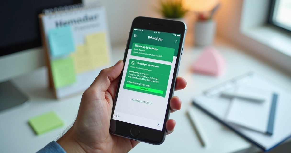 Celular recebendo mensagens de follow up de clínica odontológica