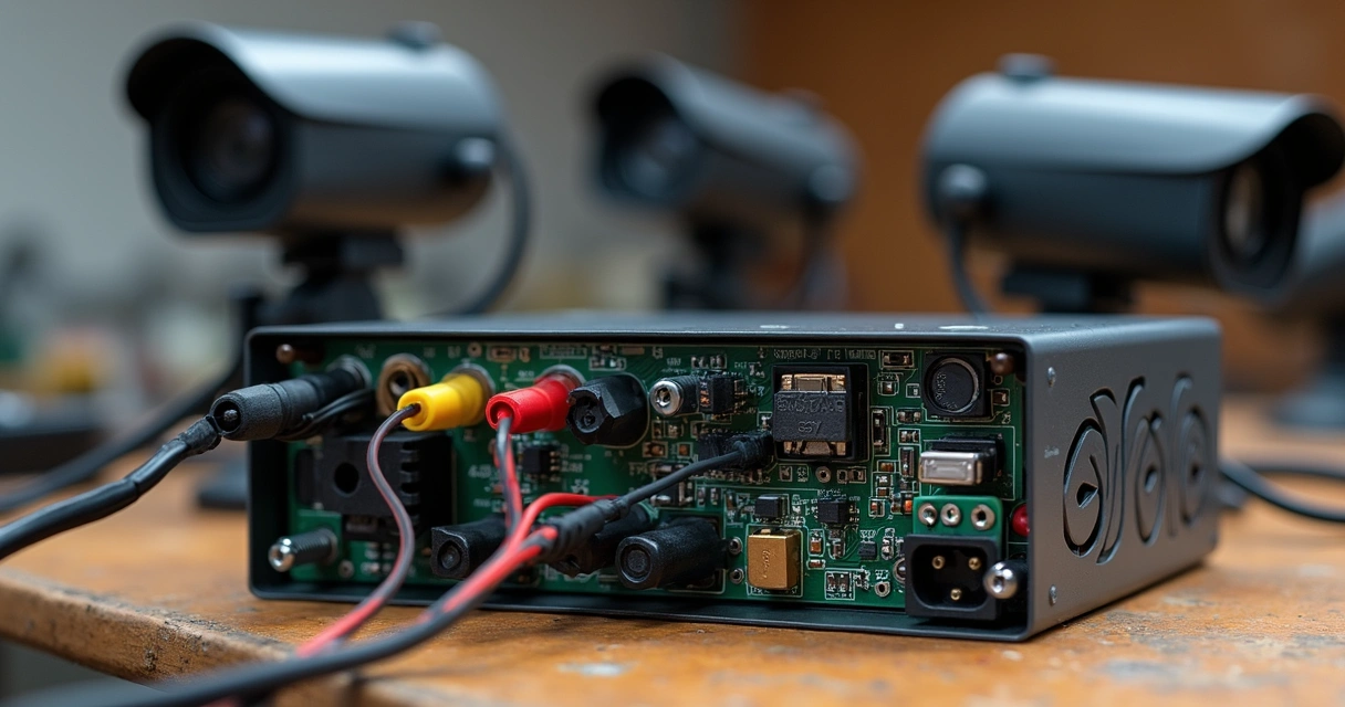 Fonte colmeia 12V 10A aberta mostrando conexões internas