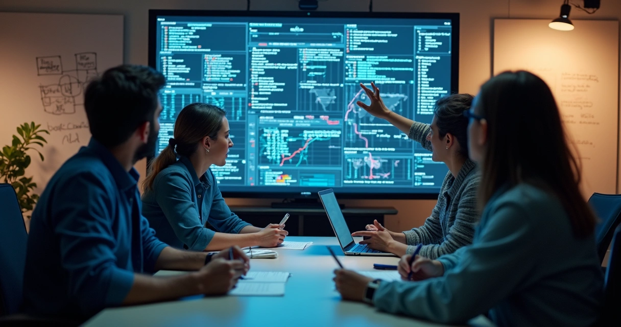 Forensics specialists analyzing evidence together 