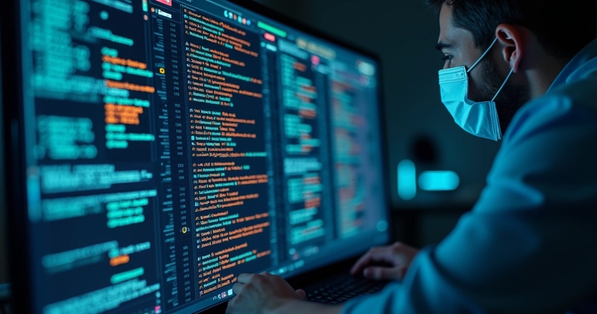 Forensic audit log report on computer screen with digital signatures 