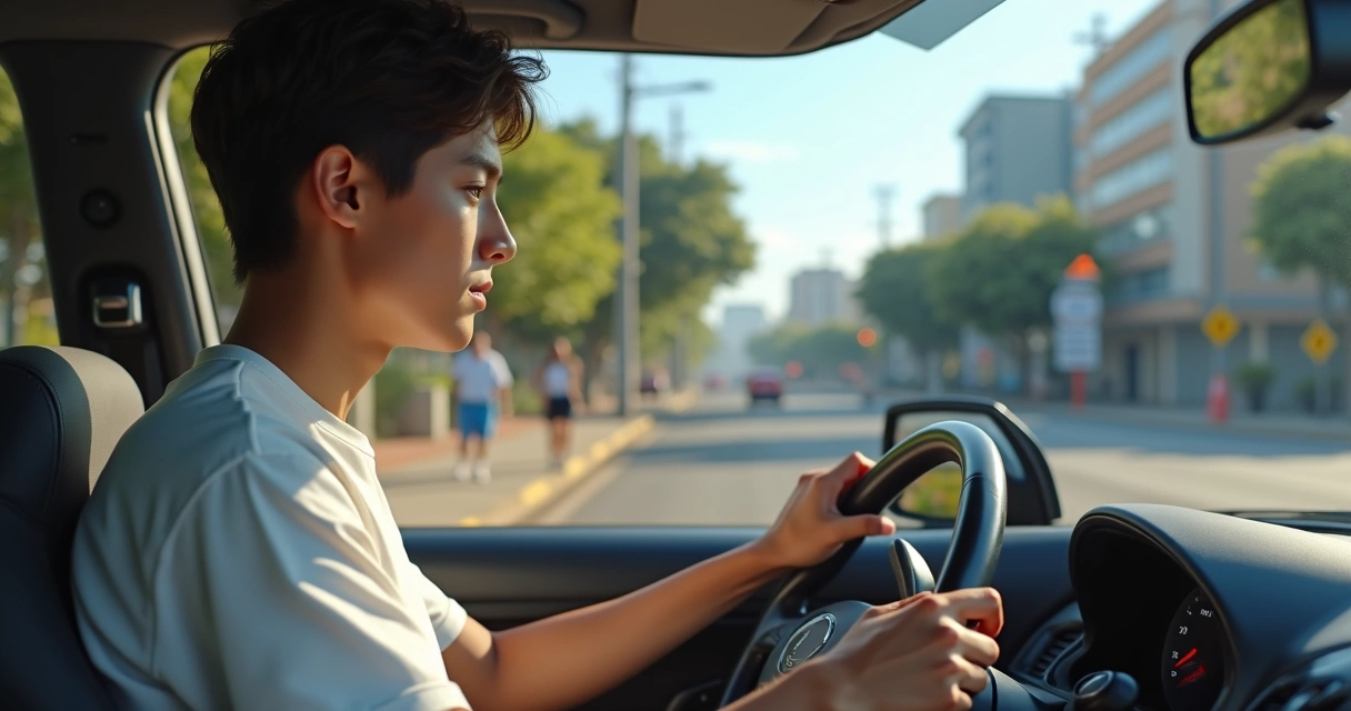 Condutores com instrutor em exame prático de direção