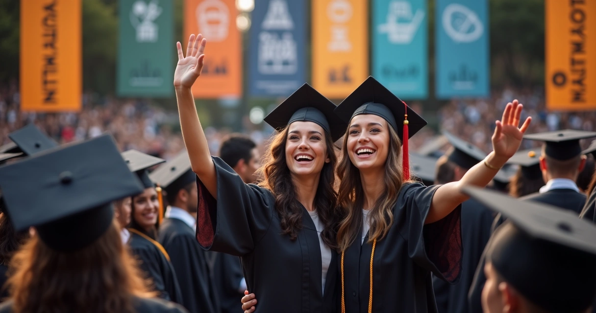 Cerimônia de formatura com foco em desenvolvimento humano