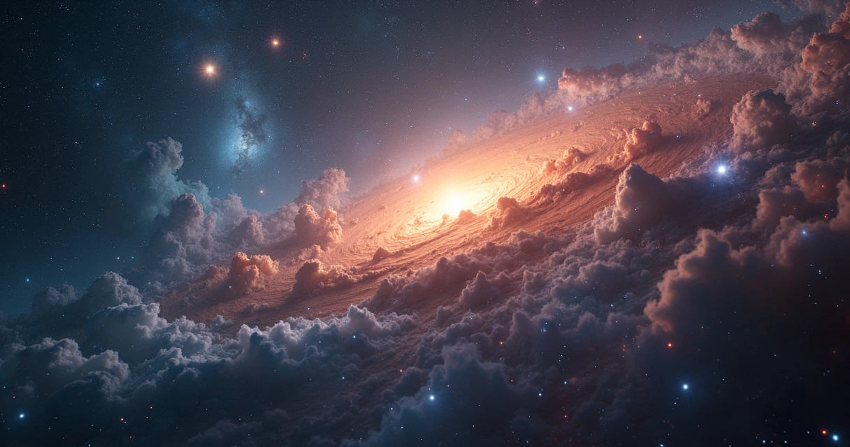 Região de formação estelar com moléculas orgânicas ilustradas 