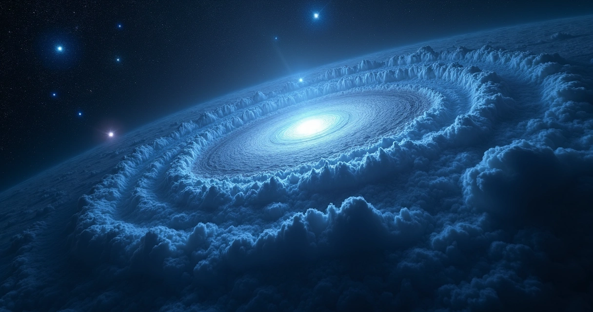 Representação artística da formação de estrelas no universo primordial