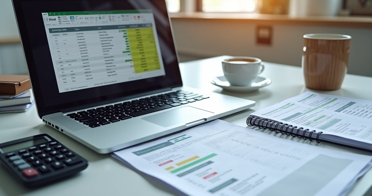 Planilha de formação de preços aberta com cálculo detalhado na tela 