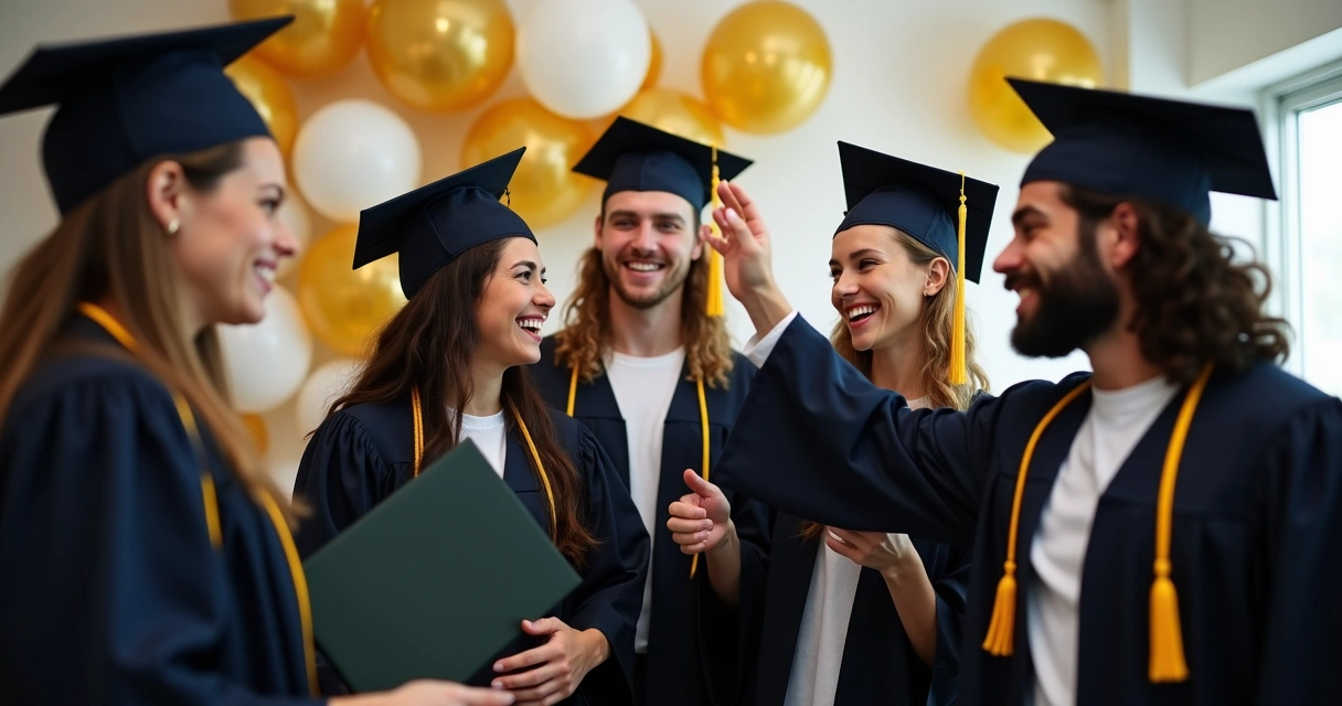 Turma de formandos de medicina em festa de formatura