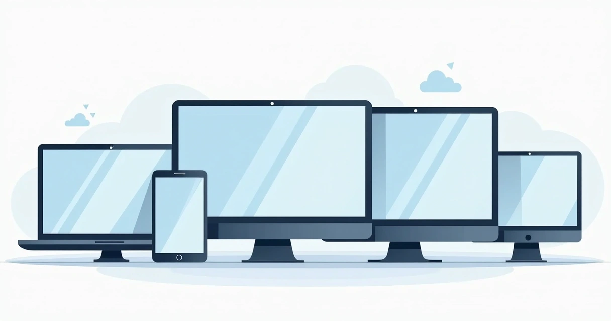 Principais formatos de banners digitais lado a lado numa tela de computador e celular