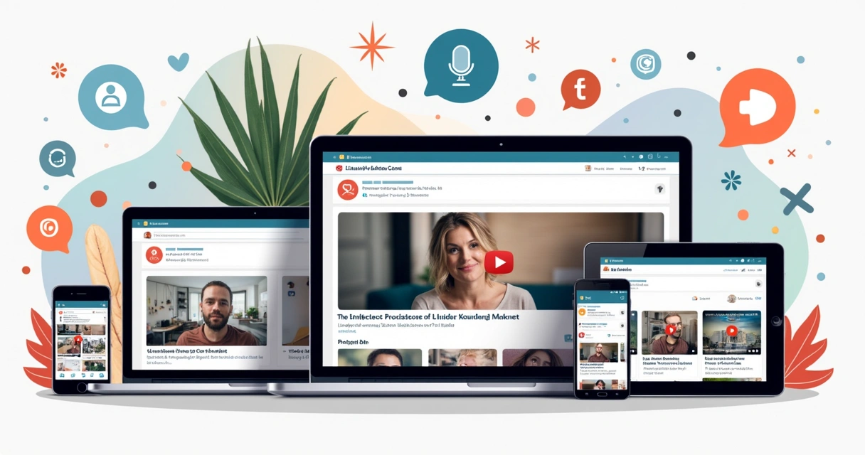Vários dispositivos exibem diferentes formatos de conteúdo digital 