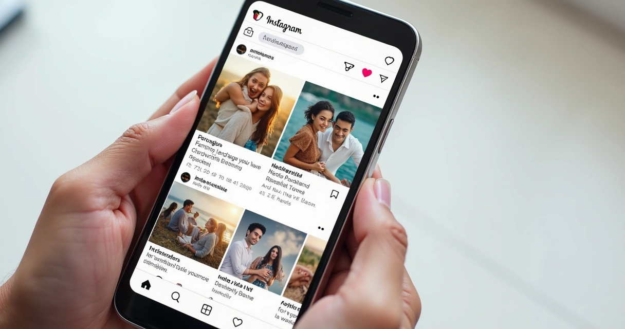 Feed do Instagram exibindo posts em formatos quadrado e vertical 