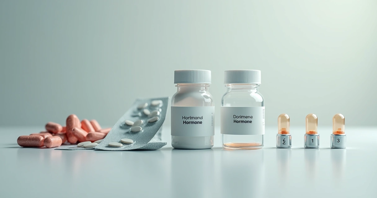 Formas de reposição hormonal em exposição