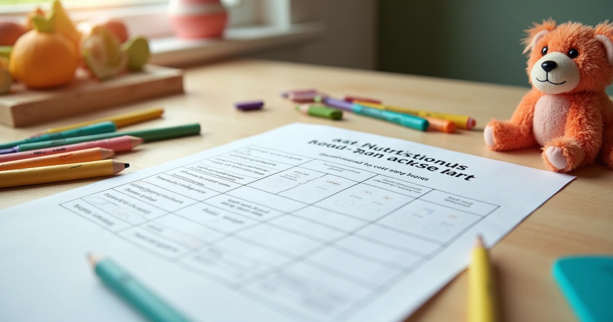 Formulário de anamnese pediátrica com itens destacados em uma mesa de consultório pediátrico. 