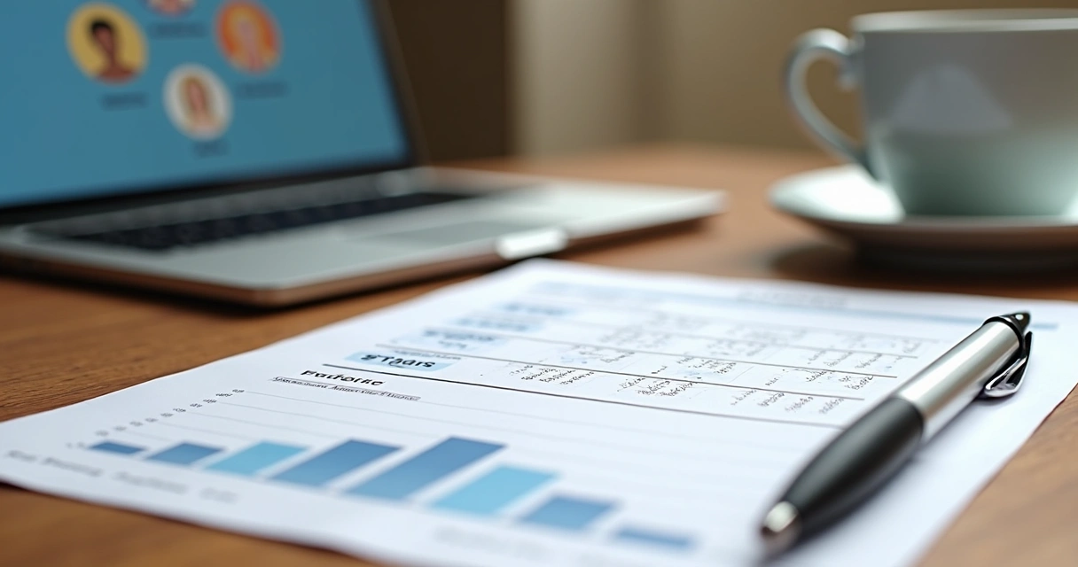 Formulário de avaliação psicossocial sobre uma mesa de trabalho
