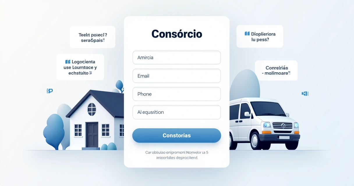 Como Gerar Leads Qualificados para Consórcio: Guia Completo 2 Formulário atrativo de landing page para consórcio