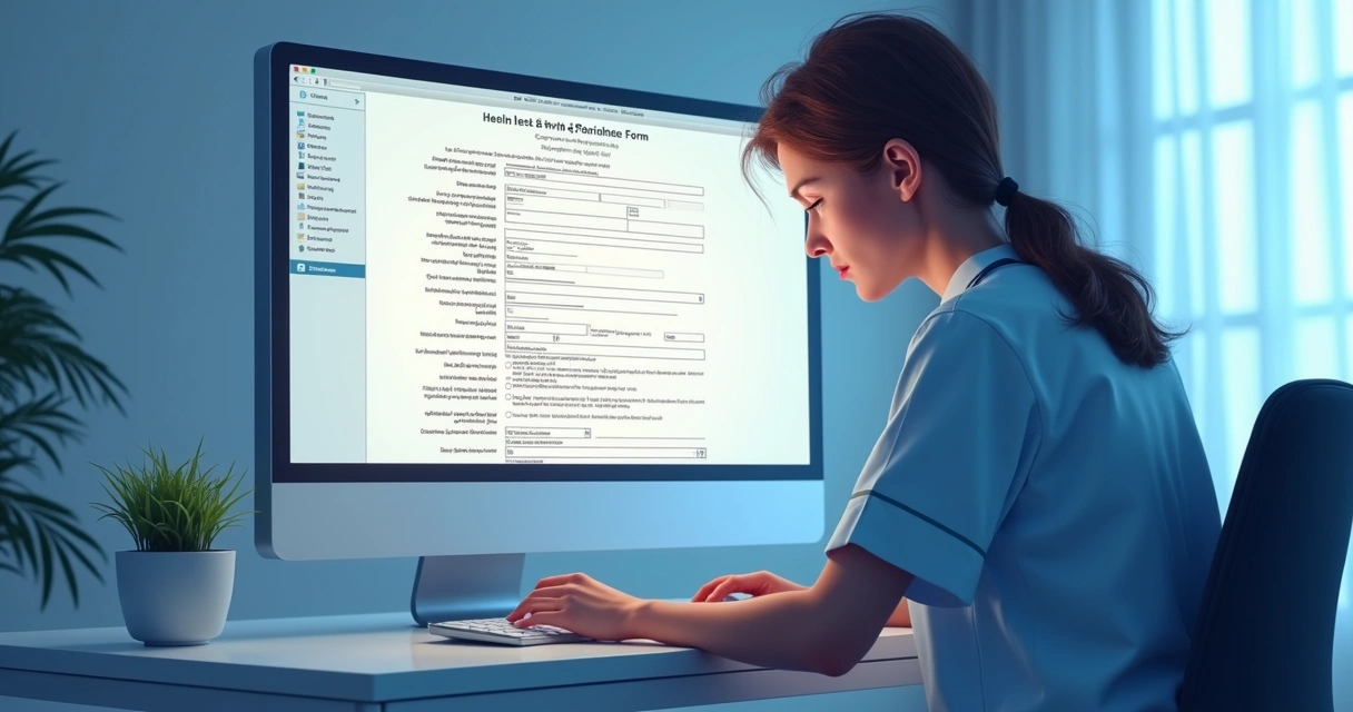 Formulário digital de agendamento de consulta visto em tela de computador 