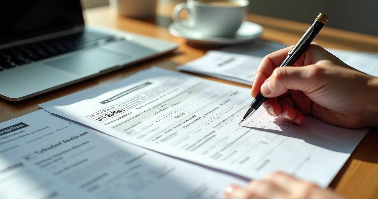 ID Fiscal nos EUA: Guia completo para brasileiros empreendedores 1 Formulário EIN preenchido ao lado de documentos empresariais americanos