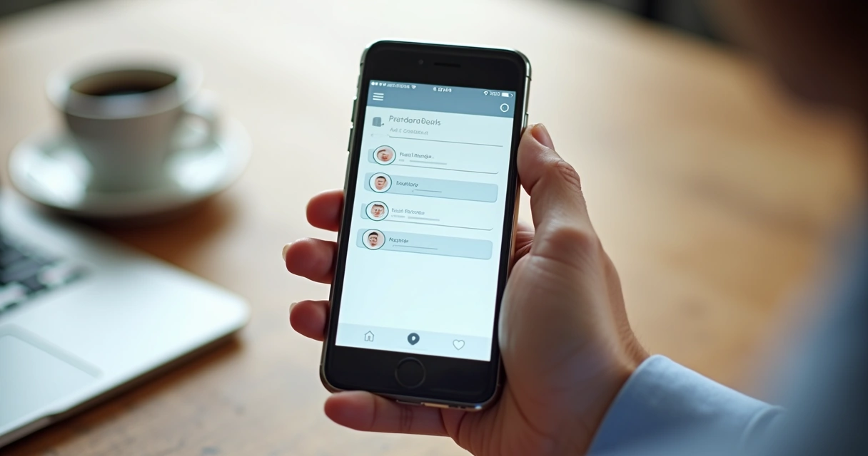 Pessoa preenchendo formulário de feedback em celular 