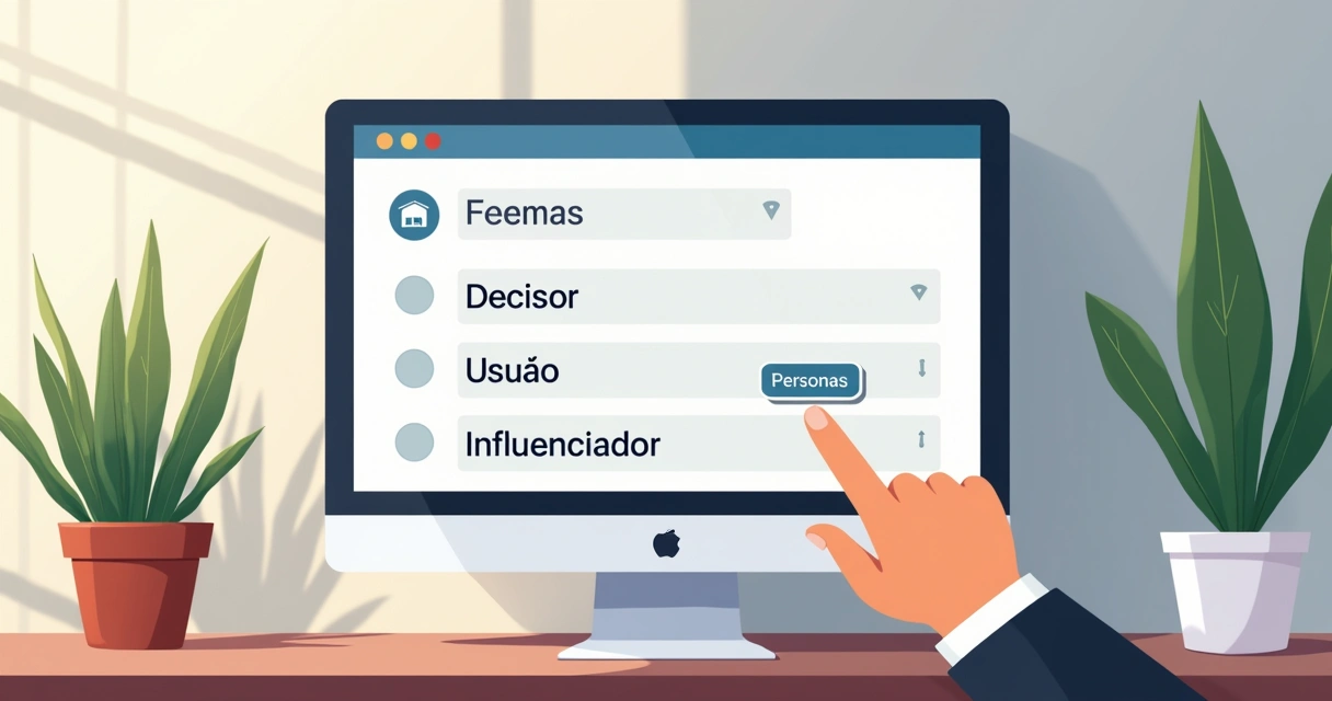 Formulário de feedback com seleção de persona 