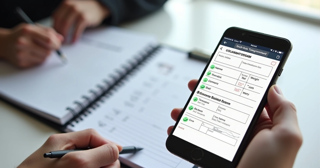 Formulário digital de inscrição para torneio de jiu-jitsu na tela de um notebook e de um celular 