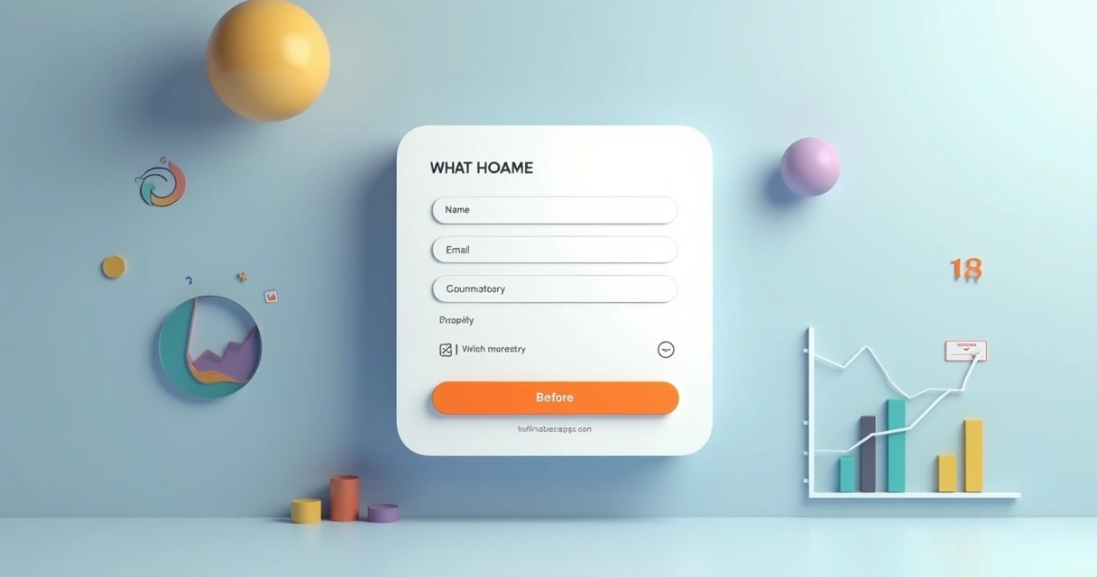 Formulário simples em landing page, com campos claros e botão chamativo 