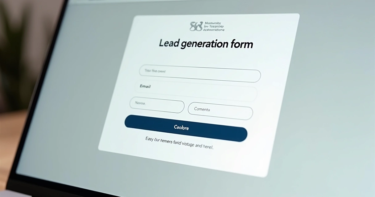 Formulário simples de geração de lead em site institucional 
