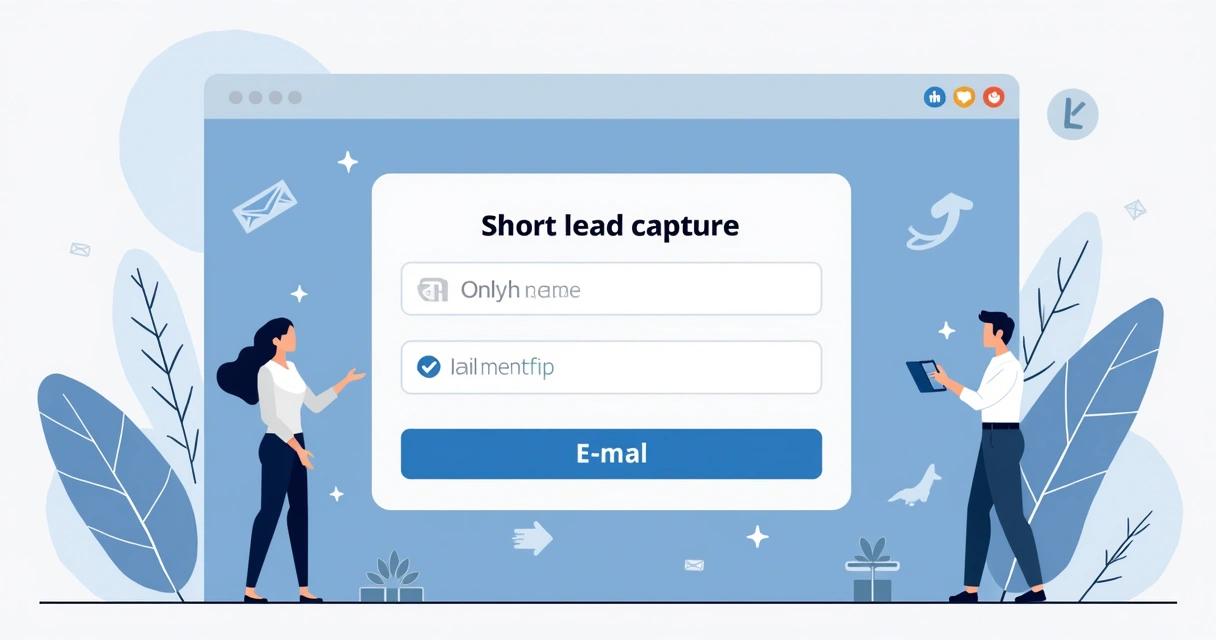 Formulário de captação de leads com poucos campos 