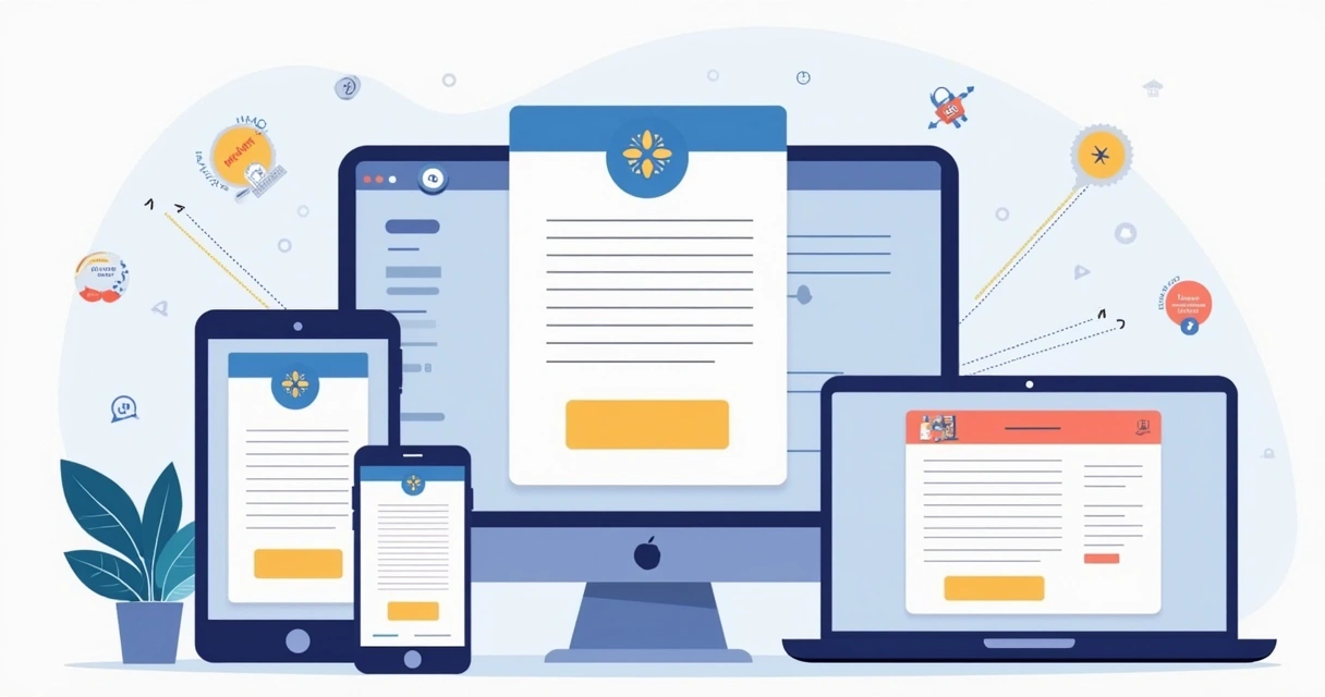 Ilustração de um formulário NPS customizado exibido em diferentes dispositivos