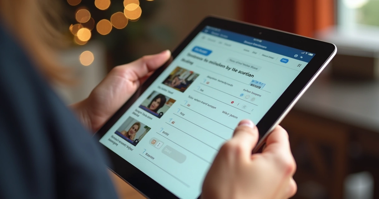Pessoa preenchendo formulário digital de pesquisa de clientes em tablet