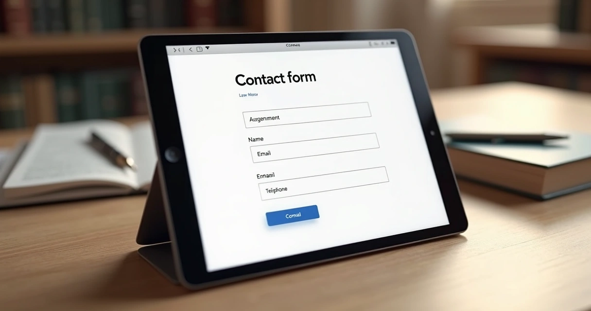 Formulário simples para captação de leads em landing page de advocacia 