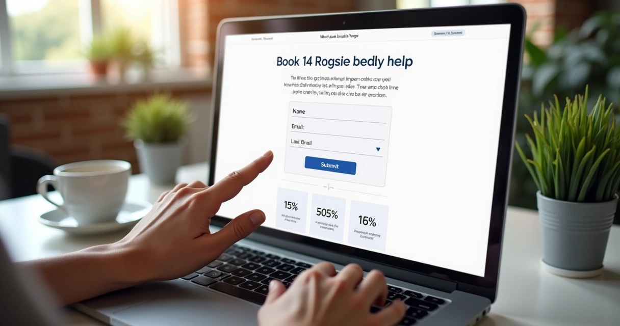 Página de captura para leads SaaS limpa e organizada.