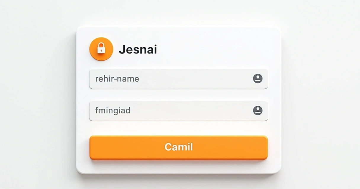 Formulário digital simples com dois campos em página de fundo branco e botão colorido 