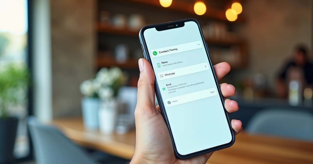 Formulário simples em celular para negócios locais 
