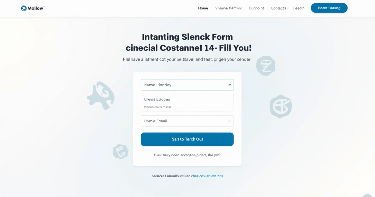 Formulário curto na landing page focado, destacando campos essenciais 