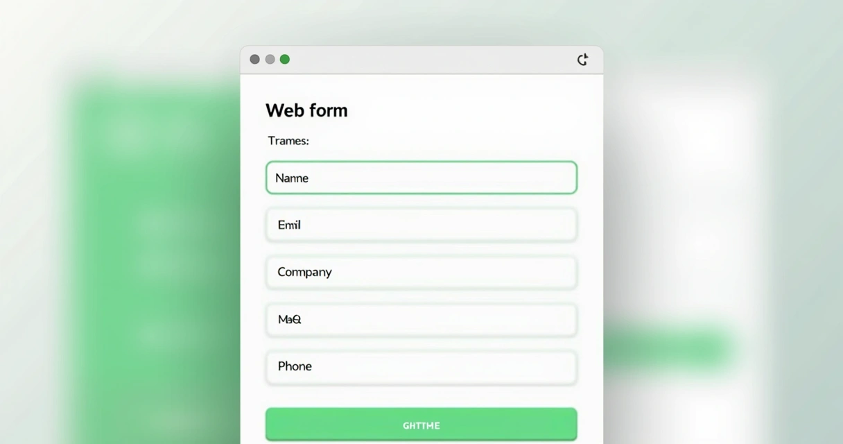 Formulário simplificado com quatro campos em landing page 
