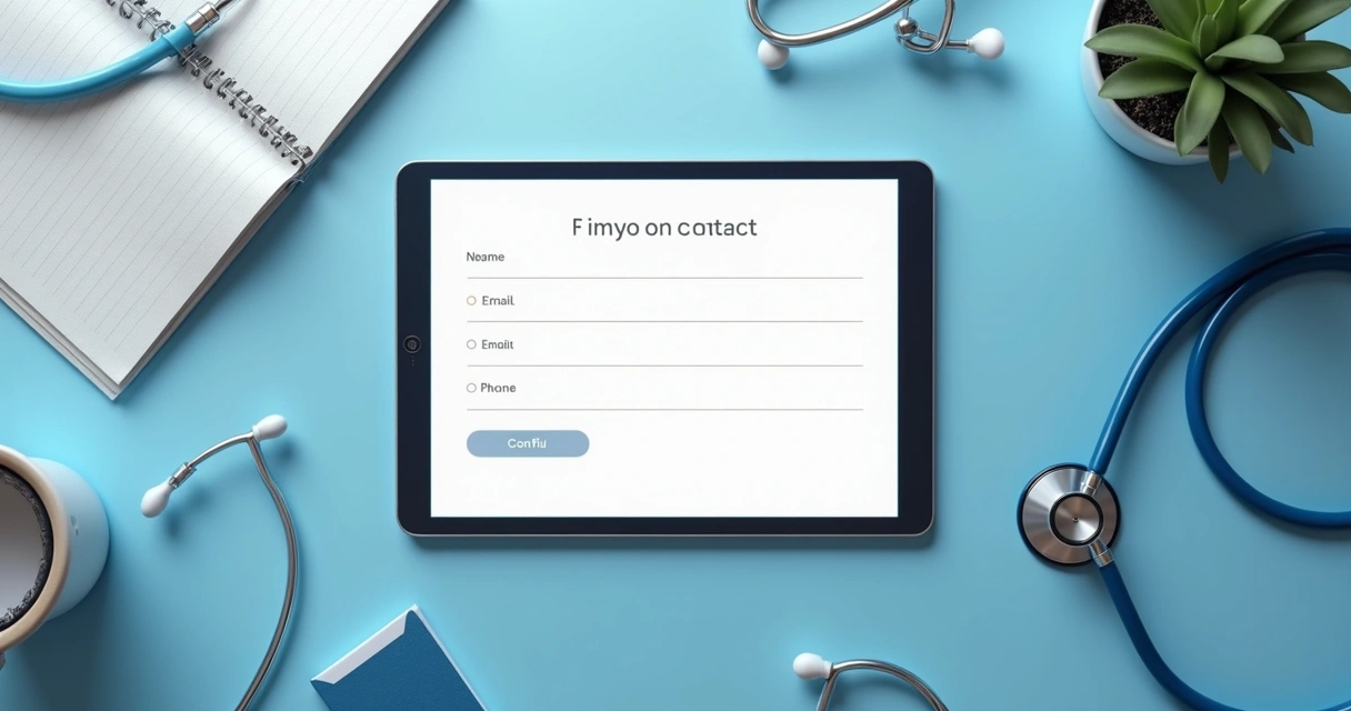 Formulário de contato médico simplificado para landing page 