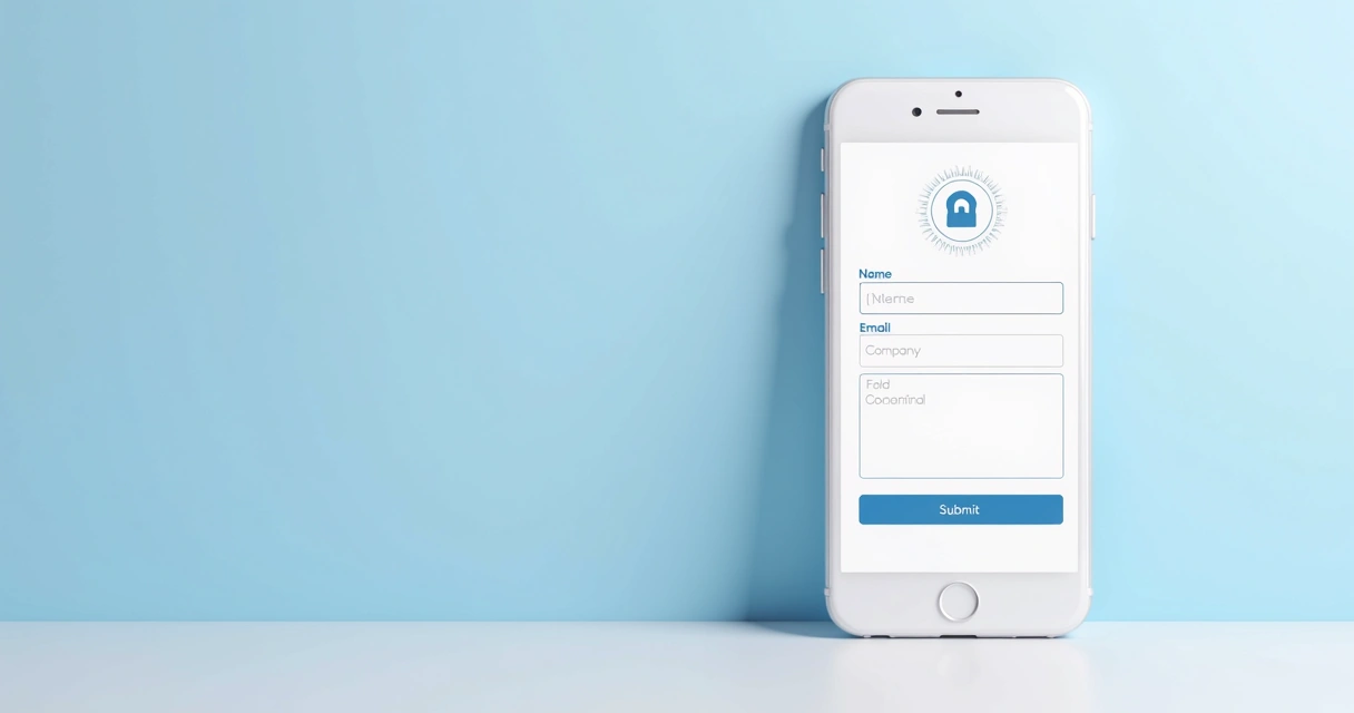 Exemplo de formulário simplificado em site institucional com campos mínimos