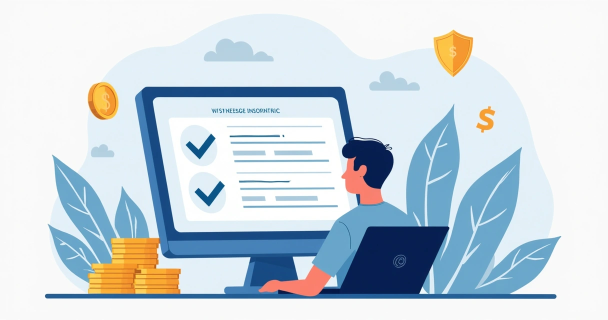 Formulário digital de simulação de seguro de vida em tela de computador 